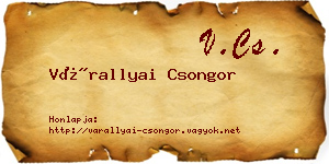 Várallyai Csongor névjegykártya